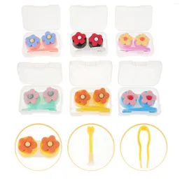 Sunglasses Frames 6Pcs Contacts Lens Cases Plastic Eye Care Waterproof Storage Boxes