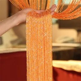 Curtain Luxury Crystal Flash Line Shiny Tassel String Door Window Room Divider Home Decoration Cortinas Supplies