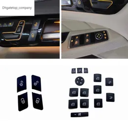 Car Window Glass Lift Button Sticker Door lock Unlock Button Cover Sticker For Mercedes Benz A B C E GLA CLA GLK GL ML GLE Class