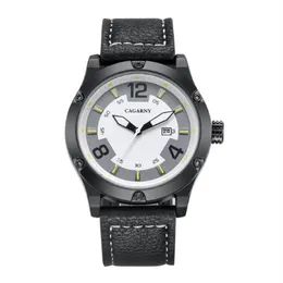 Дизайнерский бренд Cagarny Watch Men Classic Style Спортивные часы Rubber Strap Rose Gold Dial Relogio Masculino297u
