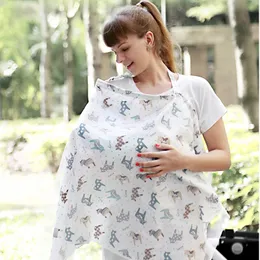 Baby Mum Stripe Cotton Nursing Cover Lose Tops Tshirt Niemowlę Sieci samochodu Covers Piersz piersią pierś