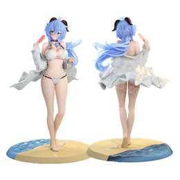 Decompression Toy 25cm Ganyu Genshin Impact Sexy Anime Figure Ganyu Swimsuit Sexy Girl Action Figure Paimon/Klee Figurine Adult Model Doll T