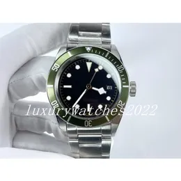 Super Factory Vintage Mens Watches 41 -мм автоматическое движение 2813 Мужские черные зеленые плавные сплавные рамки стальные антикварные водонепроницаемые спортивные наручные часы