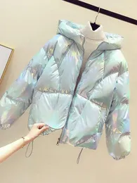 여자 트렌치 코트 겨울 여자 재킷 짧은 빛 다운 코튼 재킷 레이디 패딩 코트 패션 패션 여성 ching chaquetas para mujer
