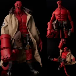 Dekompression leksak riktiga kl￤der kan kl￤das av mezco hellboy action figur modell leksak docka jul present 6 tum