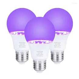 3PCS 10W Ultraviolet UV Fluorescencyjna lampa Fluorescencyjna Czarna jasnoniebieska E26 110V 220V do dekoracji imprezowej DJ