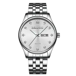 Moda Watch888-New Watch Men's Watch Cross-Border impermeável calendário Banda de aço de aço redonda super lindas relógios masculinos