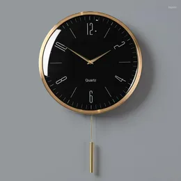 Wanduhren Automatische Zeiteinstellung Uhr Wohnzimmer Mute Home Radio Welle Licht Luxus Dekoration Modern Minimalistisch