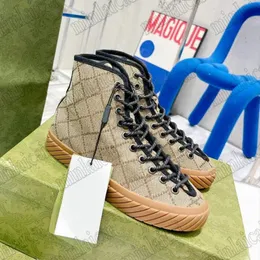 Herrlåsande G High-Top Sneaker Designer Tortuga Maxi Shoes Monograms Mönster Intersula Platt gummi Sole Lace-Up Round Toe Low Top Ace Trainer Sports Shoe