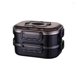 Dinnerware Sets 1Piece Portable Stainless Steel Lunch Box Business Bento For Men Fitness Meal