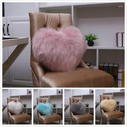Kissen OIMG Flauschiger Bezug Kissenbezug Herz Massiv Rosa Plüsch Luxus Überwurf Hülle Dekorativ Für Elegantes Sofa Cojines 40 50 cm
