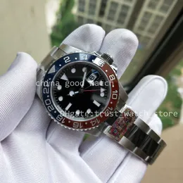 Clean Factory Herrklocka 904L stålarmbandsklockor Cal.3285 Automatisk rörelsedatum Röd Blå Keramisk Bezel Armbandsur Dykning Superljusande originallåda