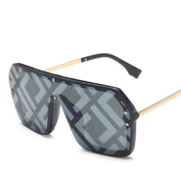 Occhiali da sole designer maschile occhiali da uomo lente full cornice uv400 solare da donna occhiali di moda femminile stampa f oversize adumbrale per spiaggia all'aperto