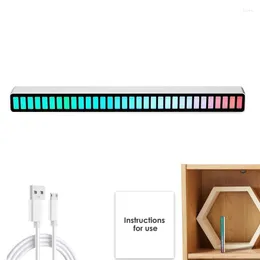 Decorazioni natalizie Barra luminosa RGB attivata dal suono Riconoscimento della barra luminosa del ritmo musicale LED senza fili con 8 modalità per film PC TV auto