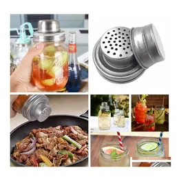 Drinkware Lid Mason Jar Shaker Tapa de acero inoxidable ER para RECRAR BITA CANNING TRABLE