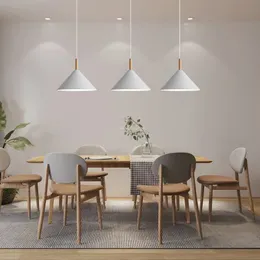Modern vardagsrum tak h￤ngande lampor tr￤ aluminium e27 h￤ngsljus hem dekor belysning fixtur bar showcase spot ljus