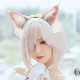 Bandanas kobiety zwierzęce uszy włosy Plush Furry Lolita Ręcznie robione na głowę anime na Halloween świąteczne akcesoria cosplay