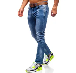 Jeans de primavera y oto￱o algod￳n Midwaist Capacaval Capacaval Retraso Men Casual Blue Slimfit Microel￡stica Denim pantalones4007979