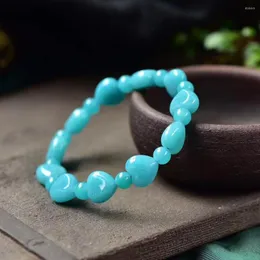 Strand Wholesale JoursNeige Light Blue Tianhe Natural Stone Bracelets Heart Bead Bracelet For Women Girl Crystal Fresh Jewelry