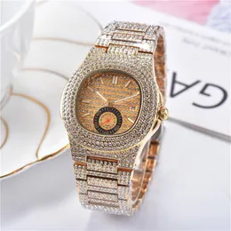 Top marques 40mm Parrot montre diamant or montre de luxe femmes et hommes montres nouvelle horloge de mode Relogio marque montres-bracelets248U