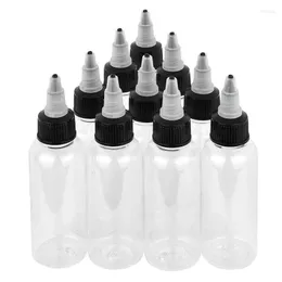 収納ボトル5pcs 30ml/60ml/100ml/120ml Pet fles vloeibare hervulbare jar met pen vorm en twist off caps lege e sap dropper flacon