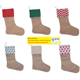 7 colori di alta qualità 2020 tela regalo calza di Natale sacchetti di Natale per bambini grande Natale tela tela decorativa calzini di Capodanno pacchetto