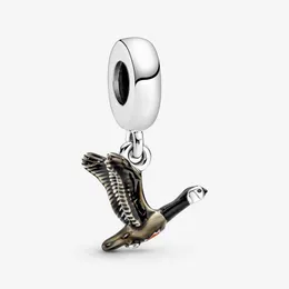 925 STERLING Gümüş Yeni Ördek Kolye Moda Charm Bilezik Kaz Sarkla Boncuklar Kadınlar Tasarımcı Takı Diy Fit Pandora Stil Bileklikler