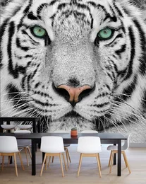 Hintergrundbilder Custom Po Wallpaper Tiger Tier 3d Schwarz Wei￟ gro￟es Wandbauer TV -Hintergrund Wandmalereien Rollen