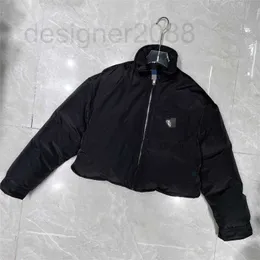 여자 다운 파카 디자이너 p 새로운 삼각형 사인 옷깃 빵 재킷 다운 코트 431V