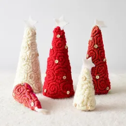 Christmas Decorations Holiday Party Year Toddler Toys Door Wall Hanging Mini Tree Navidad Ornaments Santa Claus Wool Felt Home Decor Set