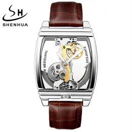 Shenhua Turbillon Mens zegarki luksusowe automatyczne mechaniczne zegarek na rękę