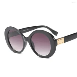 Солнцезащитные очки негабаритные круглые женщины 2022 дизайнер бренд Солнца Глазы Womans Vintage Retro Oval Big Frame Glasses Shades UV400 FML