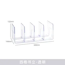 새로운 투명한 멀티 레이어 북 엔드 장식 책 선반 홈룸 사무실 학교 도서관 문구 용품 선물 책장