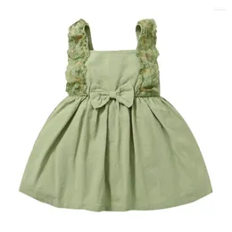 فتاة الفتاة Jlong Summer Summer Disual Party Party Dress Kids Girls Slyveless Lace Children Adtor