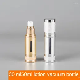 収納ボトル30ml 50mlマットゴールデンシルバーバキュームローションボトル化粧品パッケージングエッセンスファンデーション空の1pc