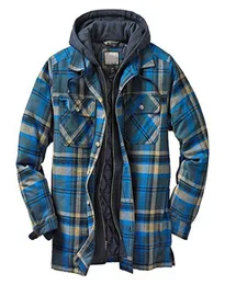 新しいジャケットの格子縞のメンズトップスリム秋のファッションフード付きジッパー長袖ベーシックカジュアルマレアウターコート新しい冬8325049