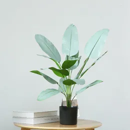 Decorative Flowers Plastic Banana Leaves Imitation Plant Fake Trees Indoor Outdoor Potted Plants Wedding Halls Shopping Malls Home