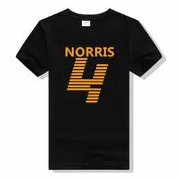 Herr t -shirt racing formel ett team ￶verdimensionerade sommar kvinnors solida f￤rg korta ￤rm Lando Norris McLaren toppar izax