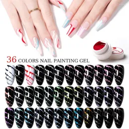 Nail Gel Vendeeni 36 Colors Pure Color Painting Polish Thick Jelly Mud UV LED Varnish Art Design Drawing 6g