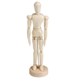 Decompression Toy 14cm Wooden Man Model Action Figure Mannequin Toys Cute Body Movable Limbs Doll Flexible Sketch Models Children Adult Art