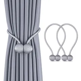 Magnet Ball Curtain Tiebacks Tie Rope Accessory Rods Accessoires Backs Holdbacks Spuckle Clips Hook Home Decor