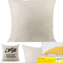 inches Natural Canvas Pillow Case Undyed Cotton Throw Cushion Cover Blank Sofa Pillow Casefor handpainting