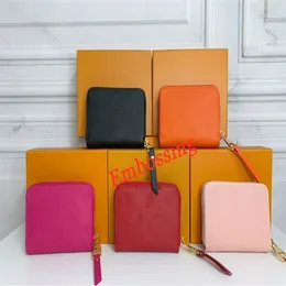 수영장 Zippy Wallet Monograms Empreinte Leather 엠보싱 클래식 지퍼 PO2400에 의해 단락 된 진정한 가죽 미니 지갑 지갑 패션.