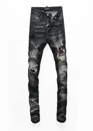 DSQ Phantom Turtle Perfecto Wash Cool Guy Jeans Classic Fashion Man Hip Hop Moto Mens 캐주얼 디자인 찢어진 고민 스키니 779078