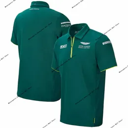 Męska koszulka Polo Racing Formuła 1 Team Oversized Aston Martin Cognizant Oficjalny kierowca Sebastian Vettel Najnowsza koszulka Gt Large Men 3d 55rc