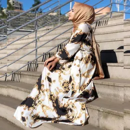 민족 의류 무슬림 드레스 라마단 아바이 두바이 터키 히잡 여성 Kaftan 보헤미안 겸손한 이슬람 가운 아프리카 인쇄 로브 드레스