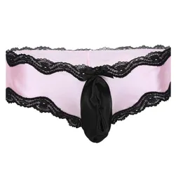 Women039s Mutandine Sissy Lingerie For Men Cross Dresstwear Underwear Lowwaisted Sexy Gay Bikini Lacework Underpants with Bulge Bouch 5610035
