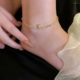 Anklets Dainty Beaded Ankle Chain Minimalist Heart Pendant Bracelets Boho Cute Dropship