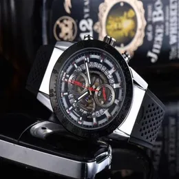 montre de luxe Luxury Mens Watches Leather Full Functional Automatic Movement Men Watch Fashion Orologi maschili Sport Wrist353Q