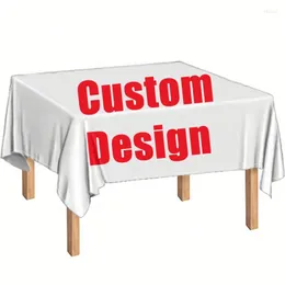 Сторонная ткань Принт на запрос на таблицу Пользовательское изображение/логотип для прямоугольных украшений, промываемых анти-килограммовых скатерти